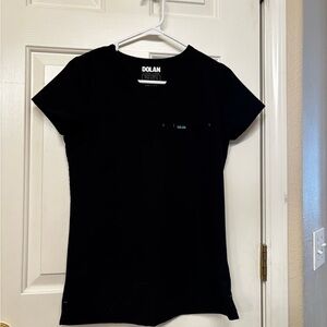 Dolan Women's Black Top scrub top and joggers set